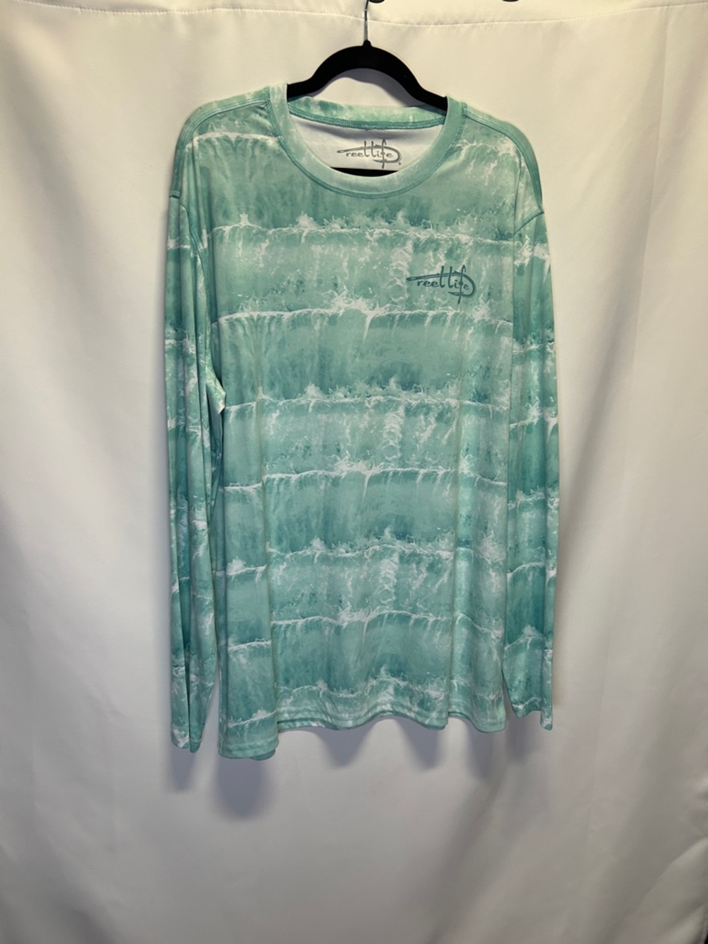 Reel Life Men's Long Sleeve Performance Tee - Seafoam